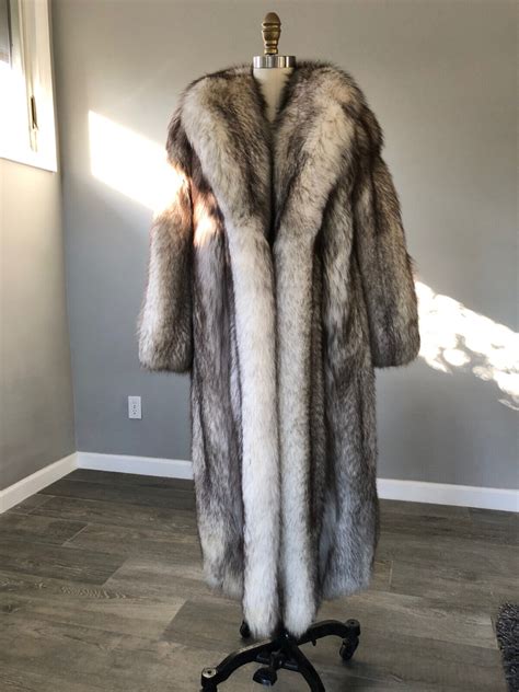 Full Length Blue Fox Fur Coat