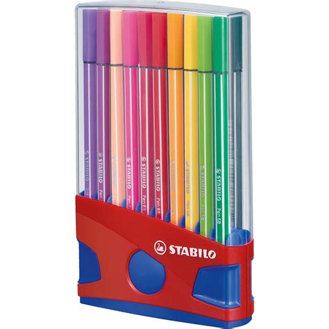 STABILO Pen 68 Premium Viltstift ColorParade 20 Stuks Deskset In Rood