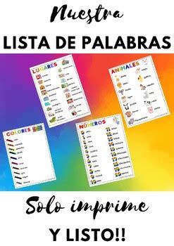 Centro De Escritura Lista De Palabras Lista De Palabras Centro De