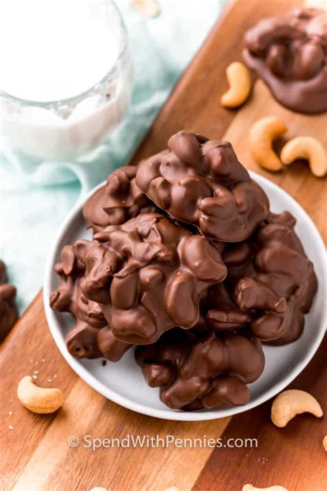 Chocolate Cashew Clusters - Spend With Pennies