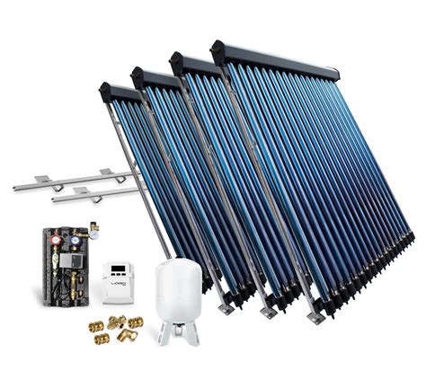 Solaranlage Solarpaket Vakuumröhrenkollektor HP22 4 für Flachdächer