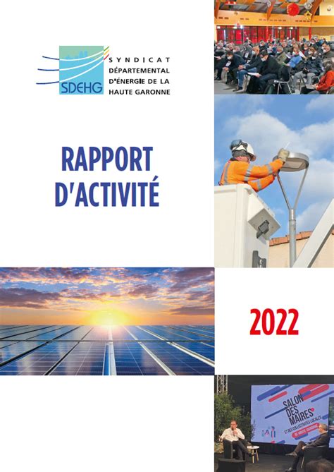 découvrez le dernier rapport d activité du SDEHG SDEHG Syndicat