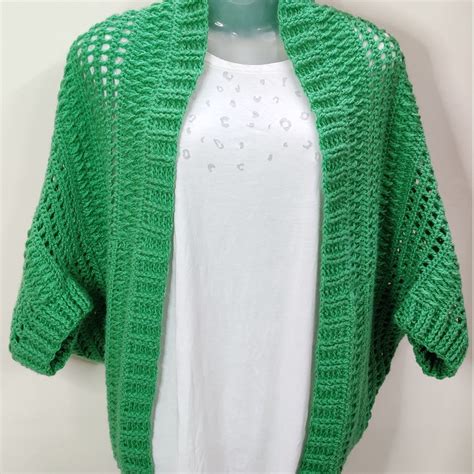 Crochet Pattern Of Cocoon Shrug Easy Womens Cocoon Cardigan Etsy