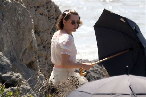 KRISTEN STEWART On The Set Of Woody Allens New Movie On The Beach In