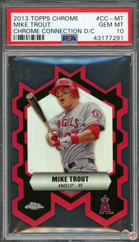 Topps Chrome Mike Trout Chrome Connection D C Cc Mt Psa