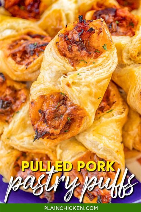 Pulled Pork Pastry Puffs Football Friday Plain Chicken