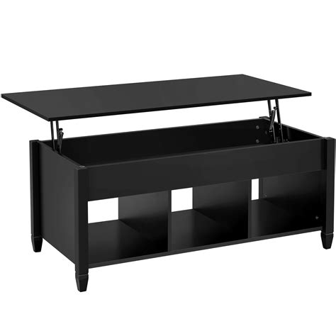 Yaheetech Black Coffee Table In Lift Top Coffee Table Lift Up