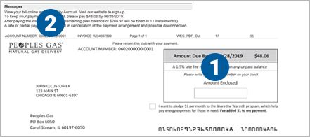 Reading Your Bill Peoples Gas