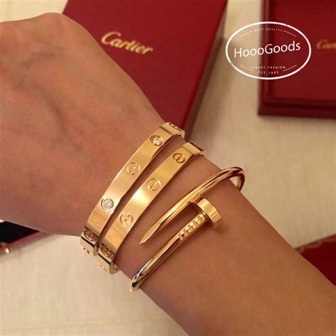 Bracelets Stacking Cartier Love Bracelet And Juste Un Clou Bracelet