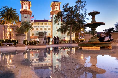 Downtown Of St Augustine Florida During Christmas Time Editorial