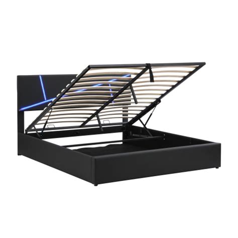 Lbf Lit Double Avec Barre Lumineuse Led Lit Rembourr Confortable