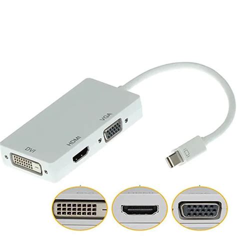 Mini Displayport Dp เป็น Vga Hdmiสายแปลง Dvi สำหรับ Apple E Macbook