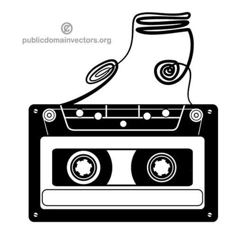 Compact cassette clip art image | Public domain vectors