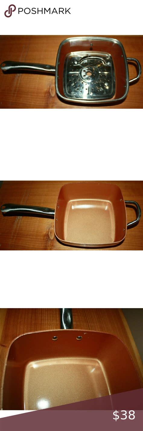 Copper Chef Square Frying Pan Non Stick Induction Skillet 95 With Lid And Steam Copper Chef