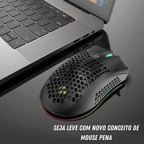 Mouse Gamer Usb Colmeia Ultraleve Led Rgb Macro Dpi Frete Gr Tis