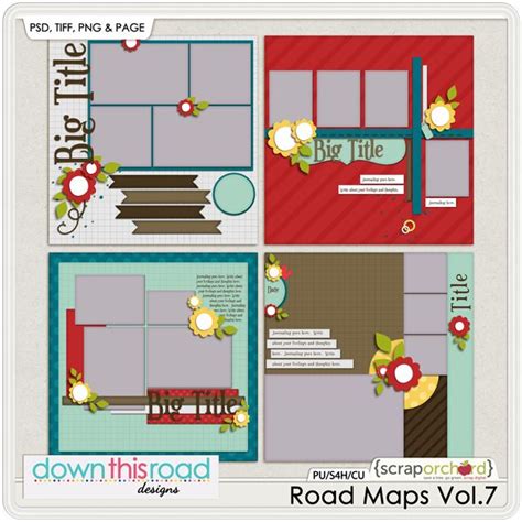 Road Maps Vol 7 Scrapbook Templates Road Design Map