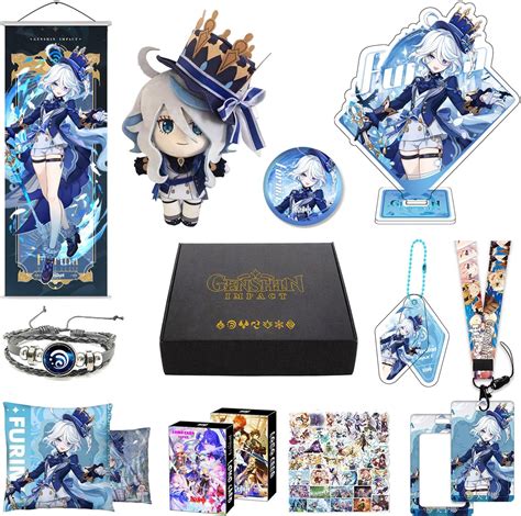 Motao Genshin Impact Box Furina Merch Set Plush Doll