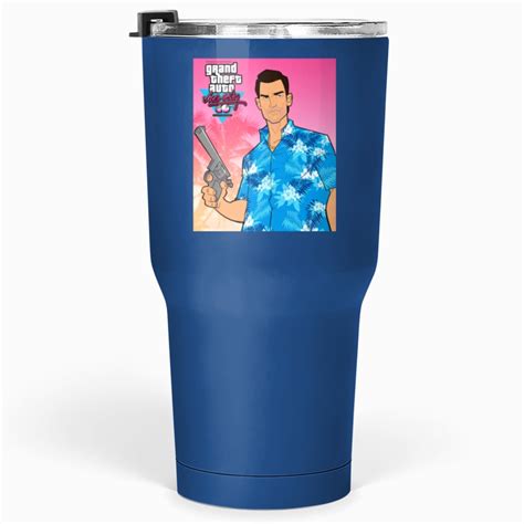 Grand Theft Auto Vice City 10th Anniversary Tumblers 30 Oz Sold By