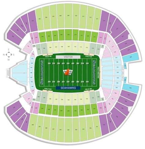 Centurylink Field Seating Zones Map