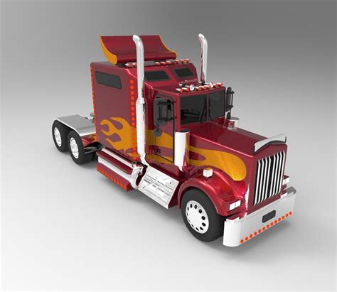 Peterbilt 379 3d Model Cgtrader