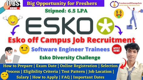 Esko Diversity Challenge Graduates Esko Off Campus Recruitment