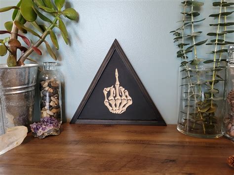 Fuck Off Wall Art Middle Finger Carved Wood Sign Etsy
