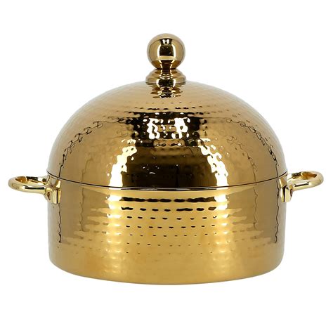 Buy Royalford Dome Hot Pot Full Hammered Gold Finish L Online At