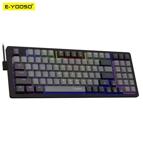 E Yooso Z Usb Teclado De Jogos Mec Nico Fio Monocrom Tico Backlit