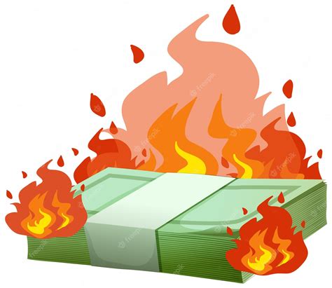 Cartoon Burning Money Canstock Clip Art Library