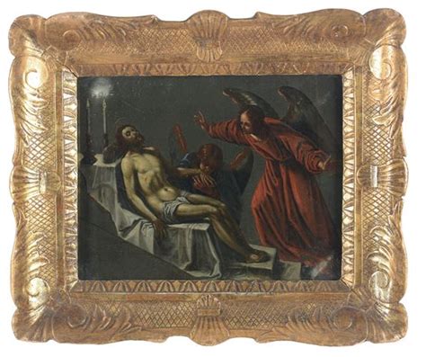 Veronese School Th Century Cristo Deposto Con Angeli Mutualart