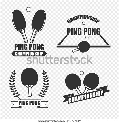 Ping Pong Logotype Ping Pong Icon Vector De Stock Libre De Regalías