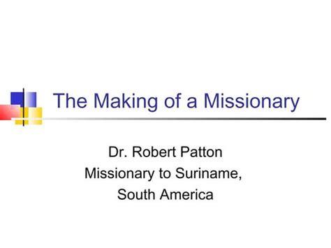 Prospective Missionary Devotional Ppt