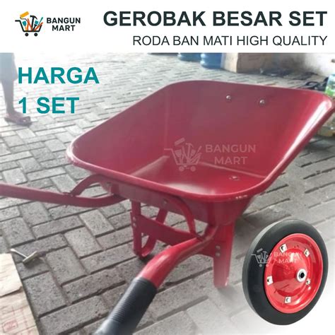 jual gerobak pasir merah gerobak pasir ban hidup  mati gerobak