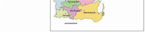 Map of Kendrapara District in Odisha, India. (Source: Official district ...