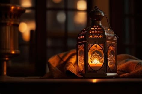 Premium AI Image A Lantern With The Words Ramadan On It