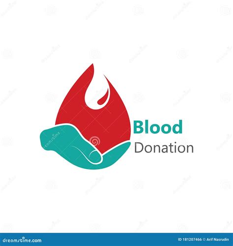 Blood Donation Logo Or Symbol Concept Template Design Vector Stock