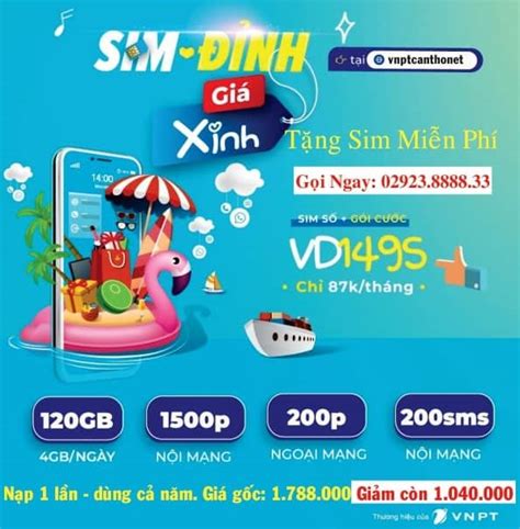 SIM SỐ CẦN THƠ VNPT CẦN THƠ BẢNG GIÁ SIM ĐẸP VINAPHONE