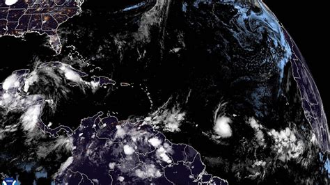 Tropical Storm Beryl Forms In The Atlantic Ocean Blowing Toward The