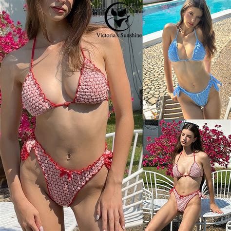 Send Quickly From Thailand Bikini Swimwear Tied Neck Sexy New Model 0465 Shopee Malaysia
