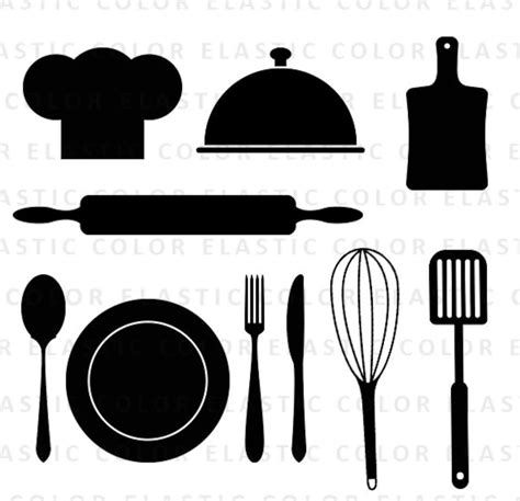 Kitchen Svg Kitchen Utensils Clipart Restaurant Clip Art Chef Hat ...