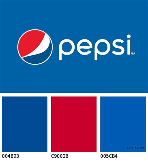 Pepsi logo color palette and color codes - colorxs.com