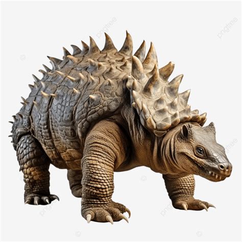 Ankylosaurus Dinosaur On Isolated Background Jurassic Prehistoric