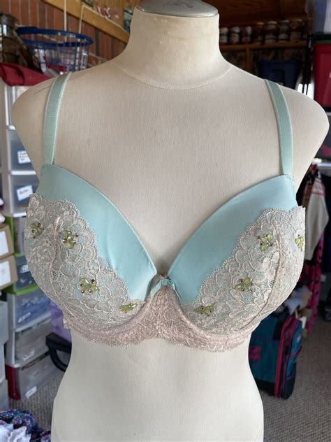 Victorias Secret Bra Dd Green Underwire Dream Angels Lined Demi Ebay