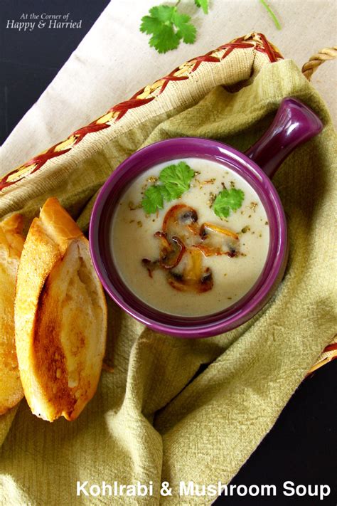 Creamy Kohlrabi And Mushroom Soup