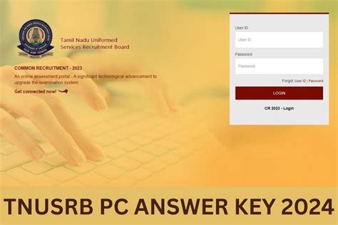 TNUSRB PC Answer Key 2025 TN Police Constable Cut Off Marks Check