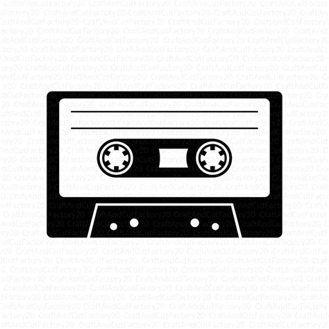 Music Cassette Tape SVG Disco Cutting File Vintage Cassette Cut File