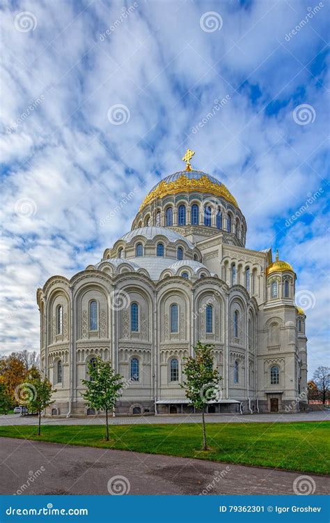 Orthodox Naval Cathedral Of St Nicholas In Kronstadt Near Saint