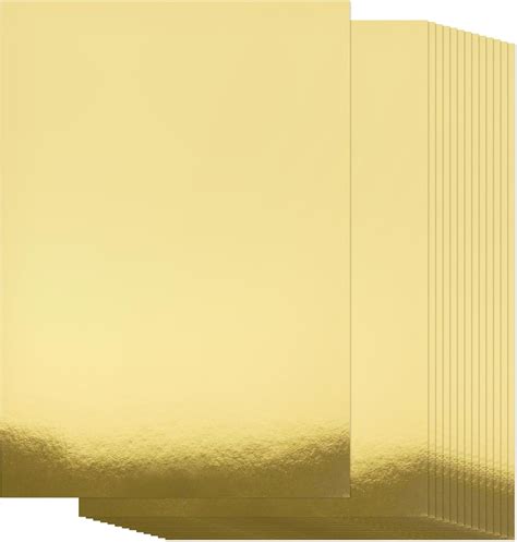 BigOtters 60 Sheets Metallic Gold Cardstock 8 5 X 11 Inches 250gsm