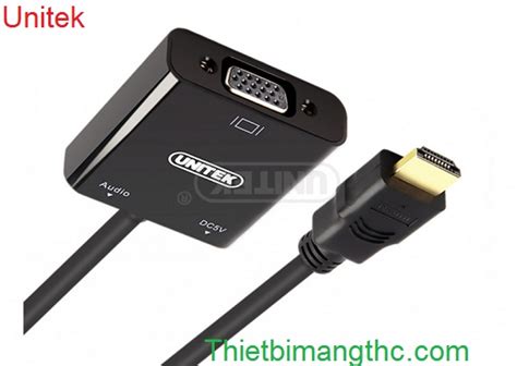 T Ng I L Cung C P C P Hdmi To Vga Audio Mm Unitek Y Ch Nh H Ng