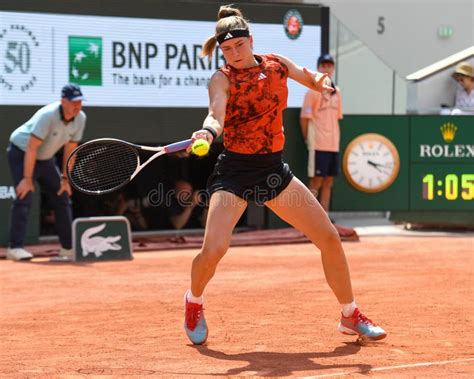 Karolina Muchova Of Czech Republic In Action During Women Singles Final